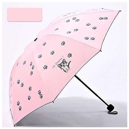 DJMJHG gatto e gatto artiglio modello pieghevole rainy children ombrello anti-uv ragazze ragazzi adorabile animale ombrello regalo rosa
