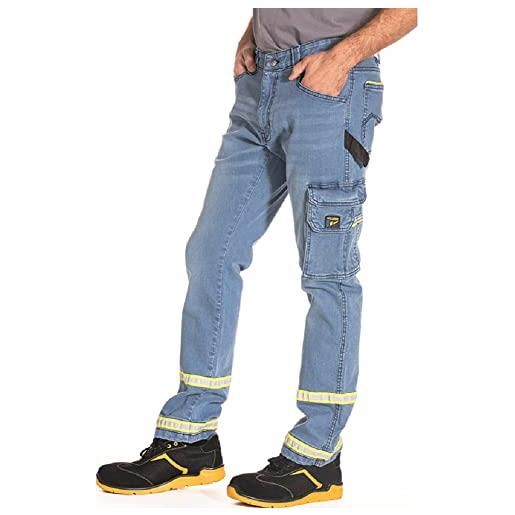 Rica Lewis workwear pantaloni jeans claro tasconi denim fluo