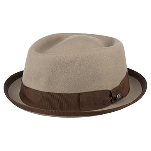 LIERYS fedora pork pie feltro di lana donna uomo porkpie impermeabile ripiegabile cappello estate inverno