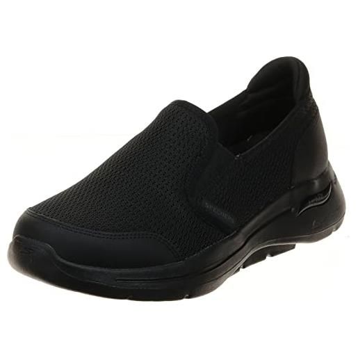 Skechers go walk arch fit robust comfort, scarpe sportive uomo, black textile, 40 eu