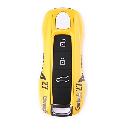 YIWANG 8 coperture chiave dell'automobile di stile della copertura chiave di shell per panamera 2017-2020 cayenne 2018-2020 911 2019 2020 accessori auto (giallo n. 27)