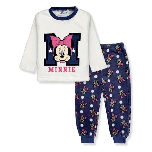 Disney pigiama per bambina minnie mouse in pile invernale 6268