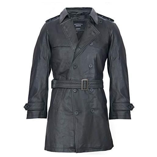 Infinity Leather giacca in pelle da motociclista in shearling in vera pelle di montone retrò raf b3 pilot da uomo l