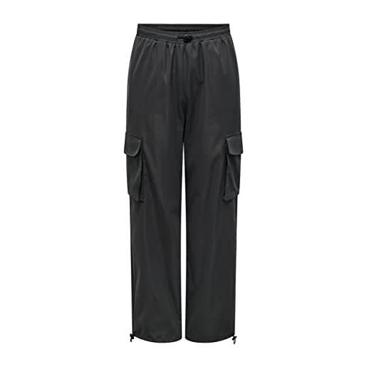 Only onlcashi cargo pant wvn noos pantaloni, raven, xlw / 32l donna