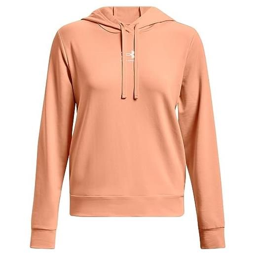 Under Armour felpa con cappuccio rival terry maniche lunghe, blu baja, xs donna