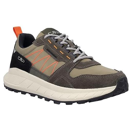 CMP tykal lifestyle shoes, sneaker uomo, militare-arancio, 43 eu