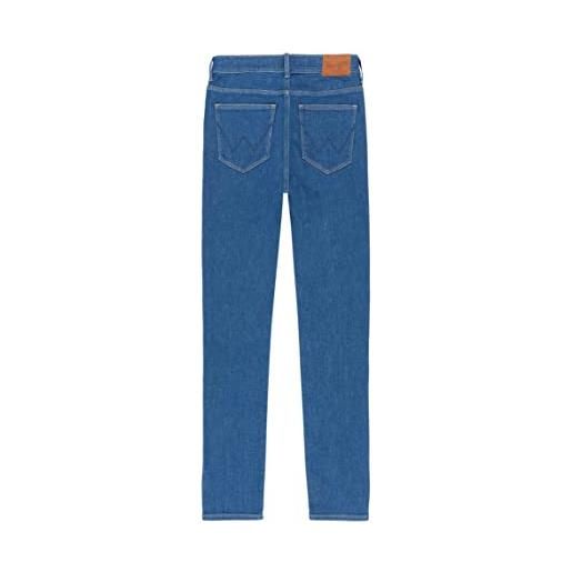 Wrangler alta skinny jeans, cuore breaker, 26w x 32l donna