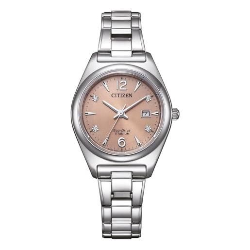 Citizen orologio analogico donna con cinturino in titanio ew2601-81z