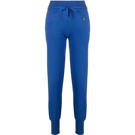 Vivienne Westwood pantaloni affusolati con ricamo - blu