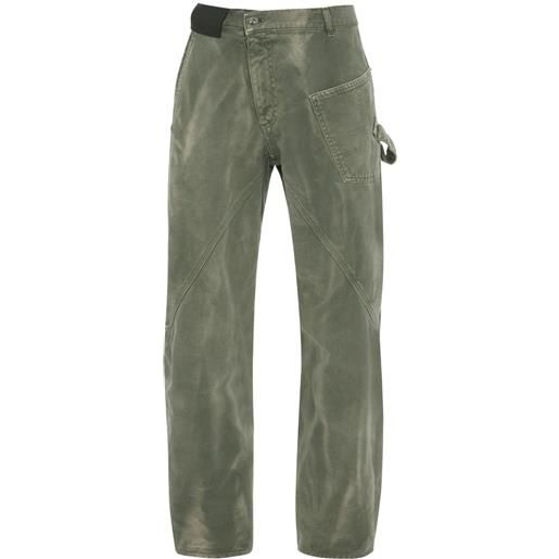 JW Anderson jeans dritti twisted - verde