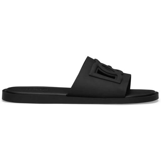 Dolce & Gabbana sandali slides a punta aperta - nero