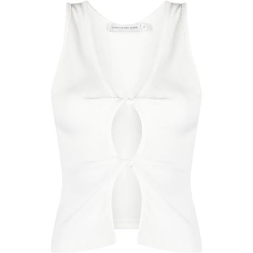Christopher Esber canotta con cut-out - bianco