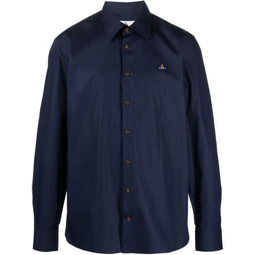 Vivienne Westwood camicia con ricamo - blu