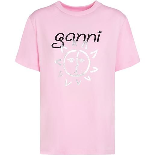 GANNI t-shirt in jersey di cotone