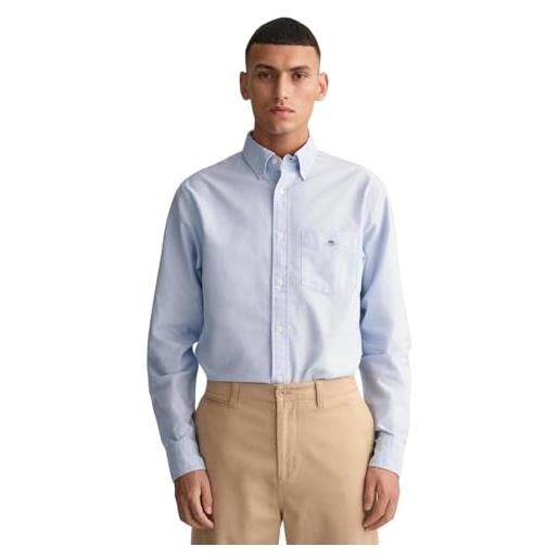 GANT reg oxford shirt, camicia uomo, blu ( light blue ), m