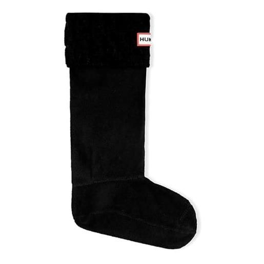 Hunter unisex 6 stitch cable tall boot sock polyfleece black 39-42 eu