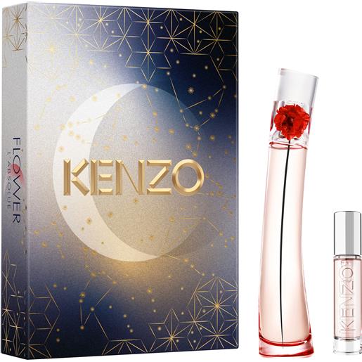 BOX REGALO kenzo set flower l`absolue eau de parfum 50ml con travel spray 10ml
