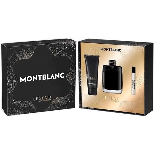BOX REGALO montblanc cofanetto legend eau de parfum 100ml con travel size e shower gel 100ml