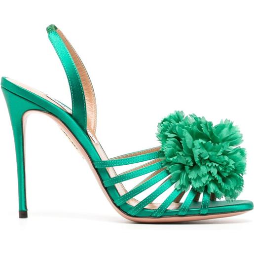 Aquazzura sandali love carnation 105mm con decorazione - verde