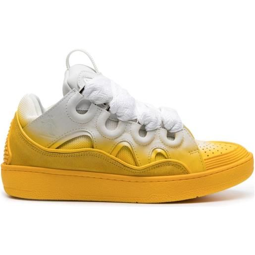 Lanvin sneakers curb con effetto spray - giallo