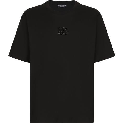 Dolce & Gabbana t-shirt con strass - nero