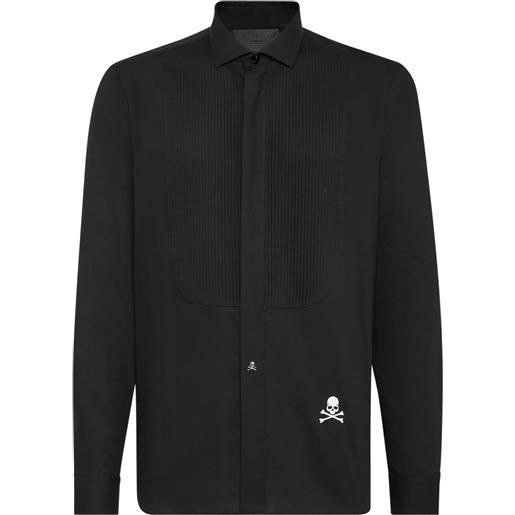 Philipp Plein camicia con ricamo - nero