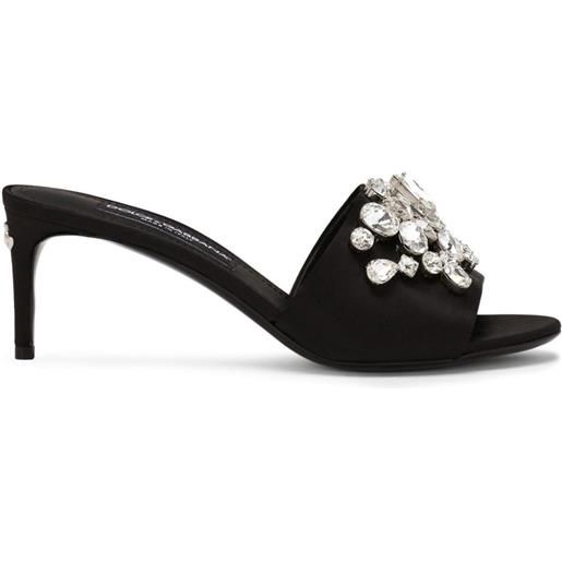 Dolce & Gabbana mules con decorazione di cristalli 60mm - nero