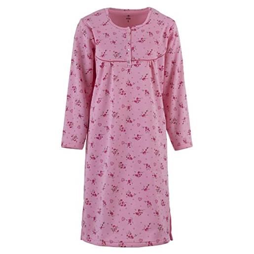 Zeitlos camicia da notte da donna, termica, felpata, morbida e avvolgente, colore: rosa. , xl