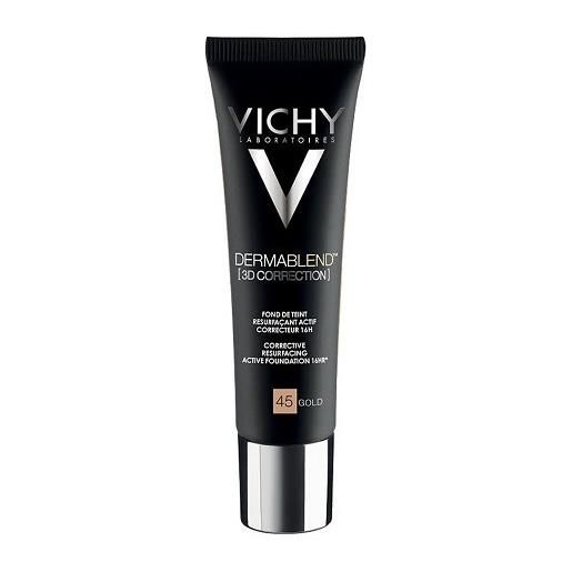 Vichy dermablend 3d coverflow fondotinta correttore pelle grassa 16h levigante attivo gold45 30ml