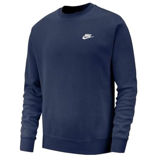 Nike m nsw club crw bb t-shirt a manica lunga, uomo, dk grey heather/(white), 3xl