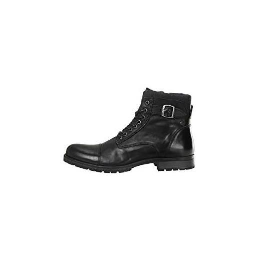 JACK & JONES jfwalbany leather sts, chukka boots uomo, nero(anthracite anthracite), 40 eu