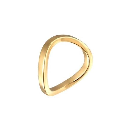 Elli anelli donne pila di base onda filigrana colore oro