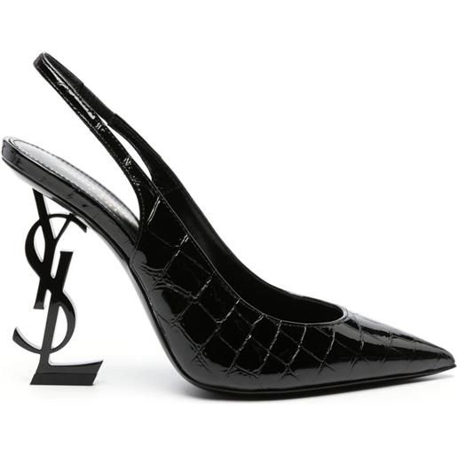 SAINT LAURENT slingback opyum in stampa cocco