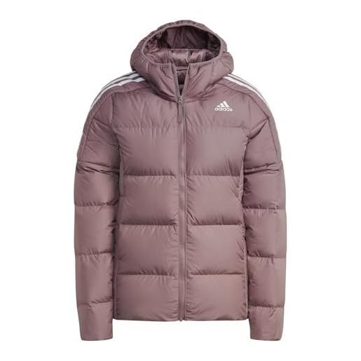 adidas essentials midweight hooded giacca imbottita, purple, xl