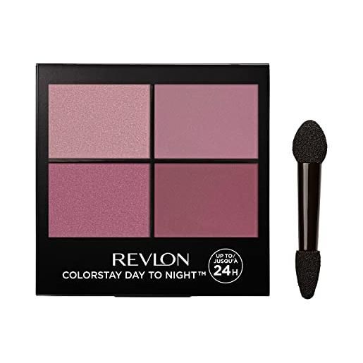 Revlon color. Stay day to night eyeshadow quad, palette ombretti, durata fino a 24 ore, formula ibrida, 575 exquisite - 4,5g