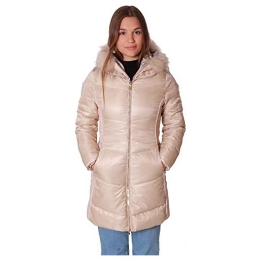 YES ZEE giacca giubbotto donna girl woman giubbino piumino cappuccio o015qv00 taglia l colore principale beige