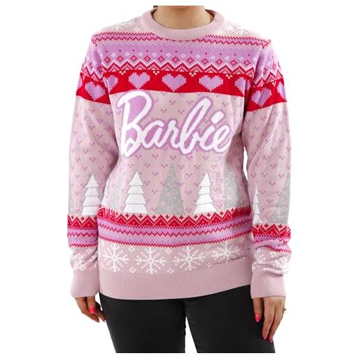 Barbie maglione natalizio felpe da donna natale | pullover natale donna | rosa l