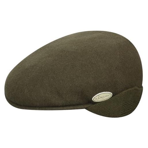 Kangol - wool 504 earlap, cappello unisex, verde(green (camo)), l