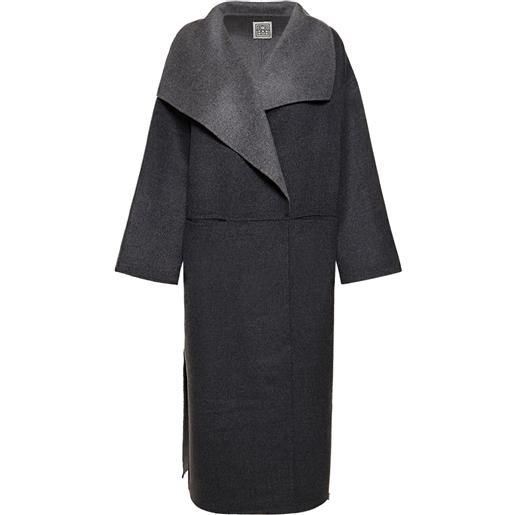 TOTEME cappotto in lana e cashmere bicolor