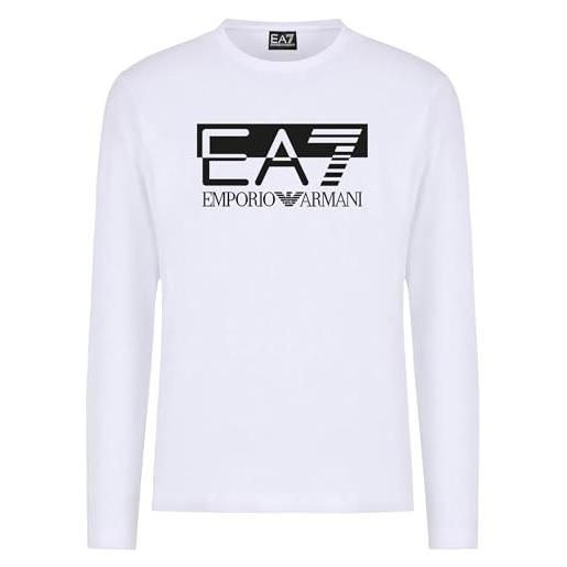 Emporio Armani maglietta uomo ea7 6rpt64 pj03z, t-shirt manica lunga, girocollo (bianco, s)
