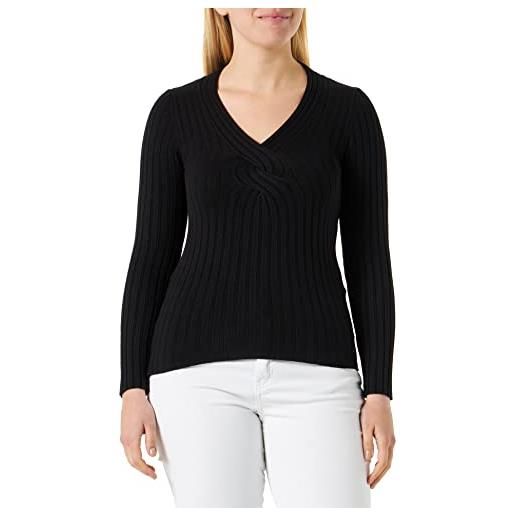 Guess ines vn ls maglione, jet black a997, xl donna