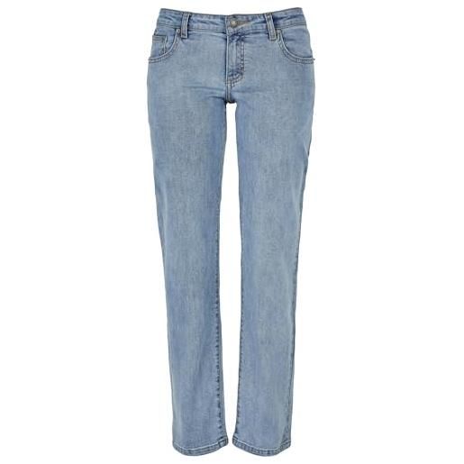 Urban Classics ladies low waist straight denim pants, pantaloni, donna, blu (tinted lightblue washed), 30