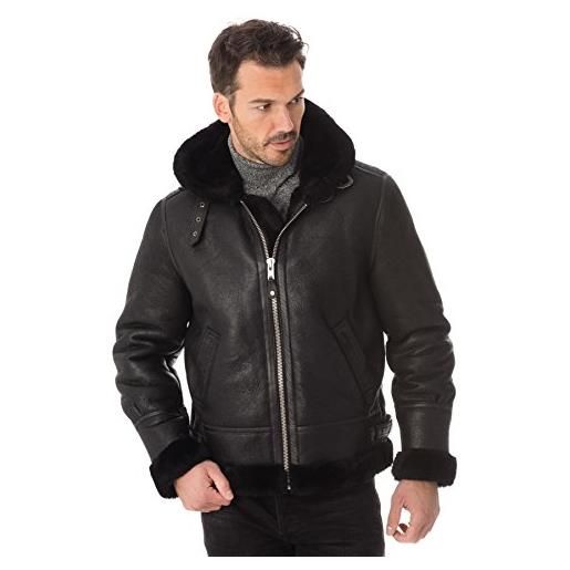 Schott Nyc lc1259h giacca, nero (black black), large uomo