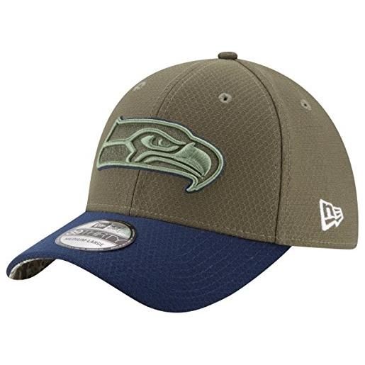 New Era nfl seattle seahawks salute to service 2017 sideline 39thirty stretch fit game cap, größe: m/l