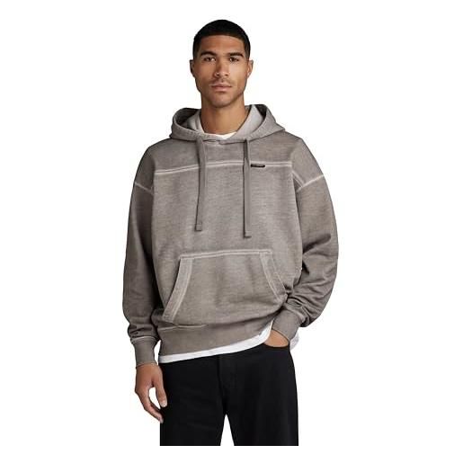 G-STAR RAW garment dyed loose hoodie donna , verde scuro (dark olive gd d24219-d249-c793), s