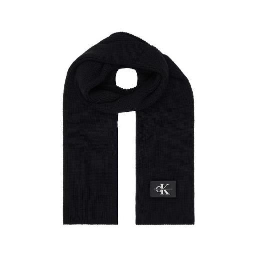 Calvin Klein Jeans calvin klein accessori monologo patch scarf black sciarpa nera