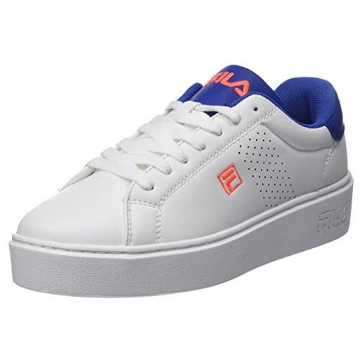 Fila crosscourt altezza teens, scarpe da ginnastica bambine e ragazze, white lapis blue, 39 eu