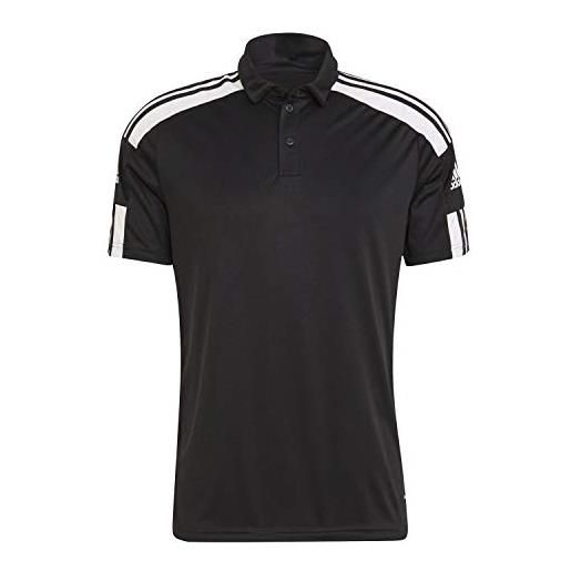 adidas squadra 21 short sleeve polo shirt, uomo, black/white, 3xl