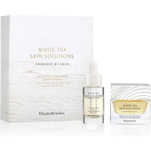 ELIZABETH ARDEN white tea skin solutions - replenishing micro-gel cream 50 ml kit cofanetto