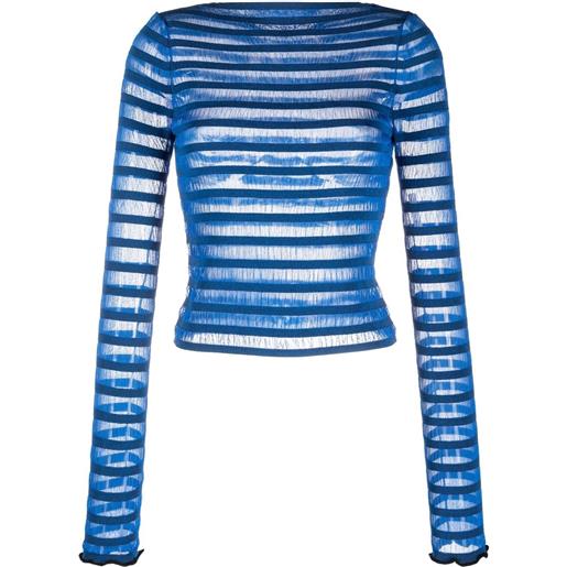 Proenza Schouler White Label maglione semi trasparente - blu